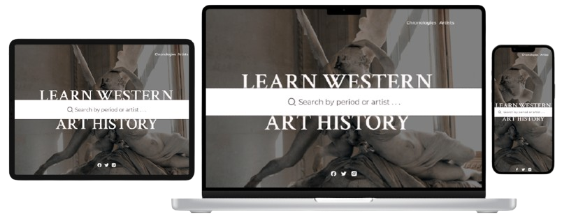 Art History Educational Website case study preview